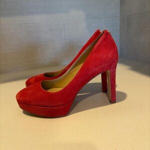 Michael Kors Red Suede Women's Heels